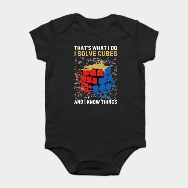 Rubiks Cube Solving Baby Bodysuit by The WYLD Tribe